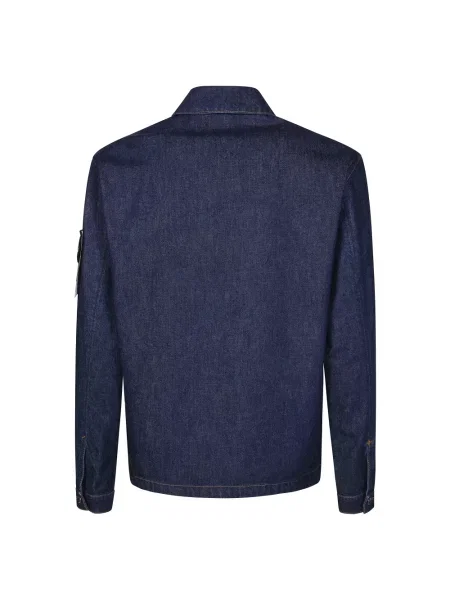Kurtka jeansowa Stone Island z kamieniami niebieska