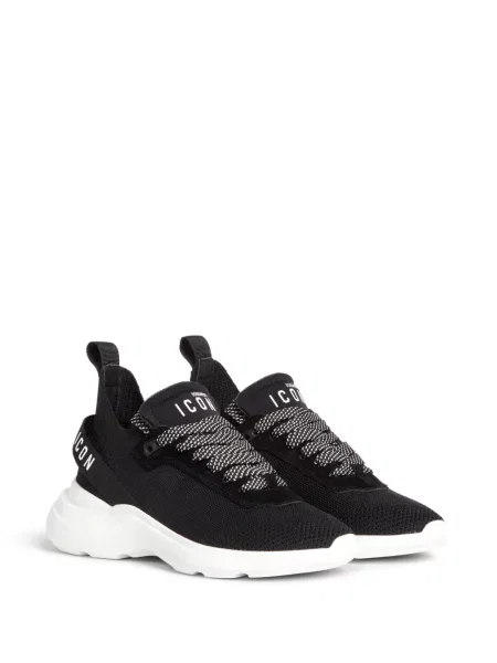 Sneakerși Dsquared2 cu șireturi din dantelă negru