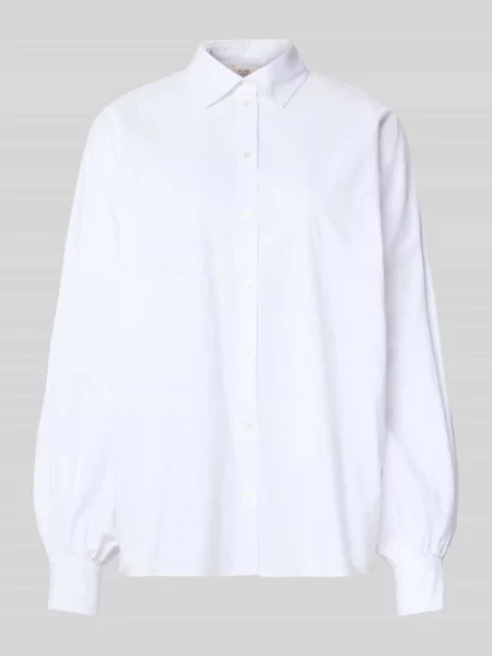 Bluzka koszulowa o kroju regular fit z czystej bawełny Robe Légère biała