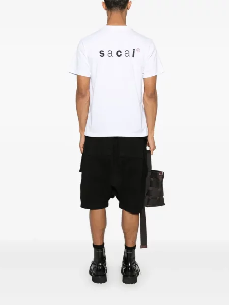 Tricou Sacai cu imagine alb