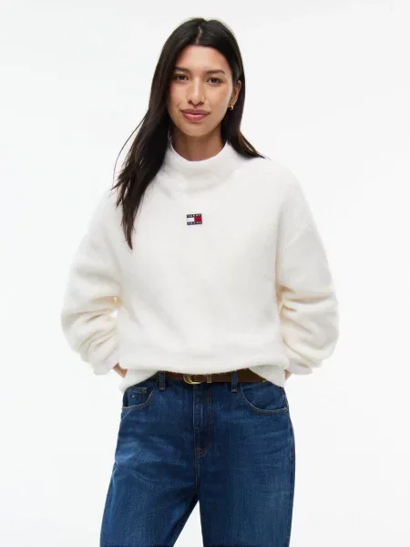 Tommy Jeans sweter z wełną biały