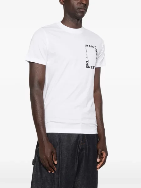 Majica Karl Lagerfeld Jeans s printom bijela