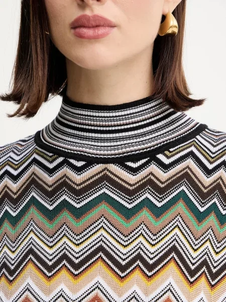 Шерстяной легкий свитер Missoni коричневый