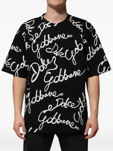 Tricou Dolce & Gabbana cu imagine negru
