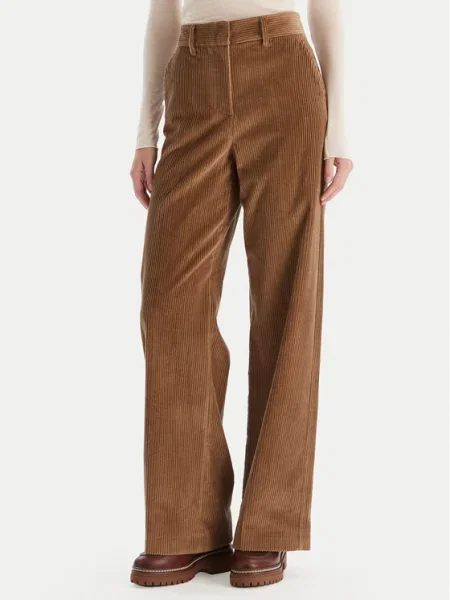 Weekend Max Mara Pantaloni din Tania Wide Leg maro