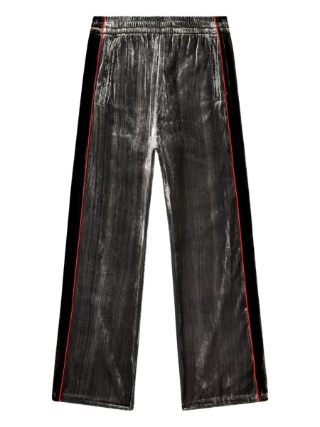 Pantaloni Diesel din velur cu dungi gri