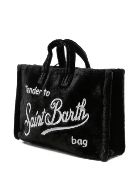 Geantă Mc2 Saint Barth de catifea negru