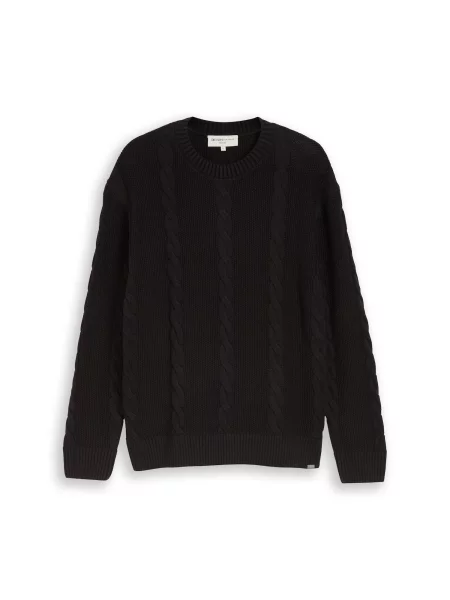 TOM TAILOR DENIM Pulover negru