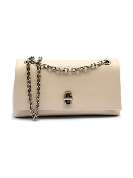 Colier Marc Jacobs din piele bej