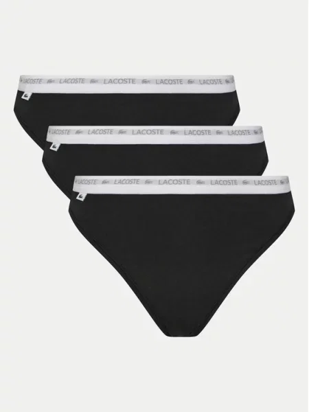 Kalhotky Lacoste 3 páry black černé