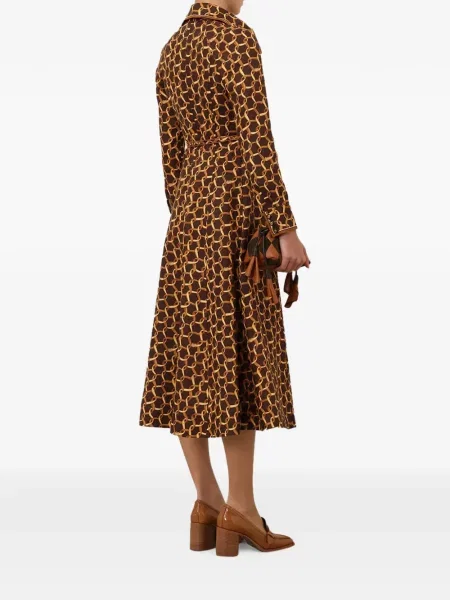 Rochie midi Zimmermann cu imagine maro
