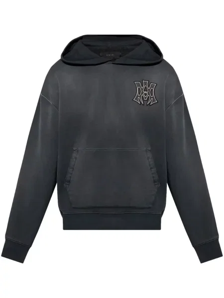 Majica s kapuljačom Amiri s vezom crna