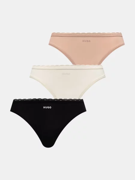 HUGO tangá dámske TRIPLET MICRO THONG čierna