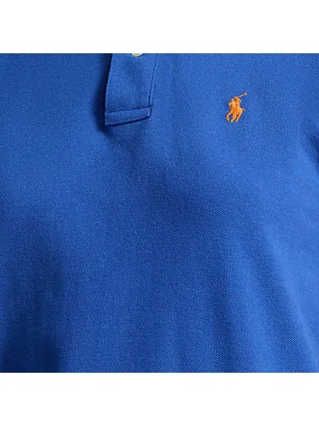 Sukienka Ralph Lauren z krótkim rękawem z logo niebieska