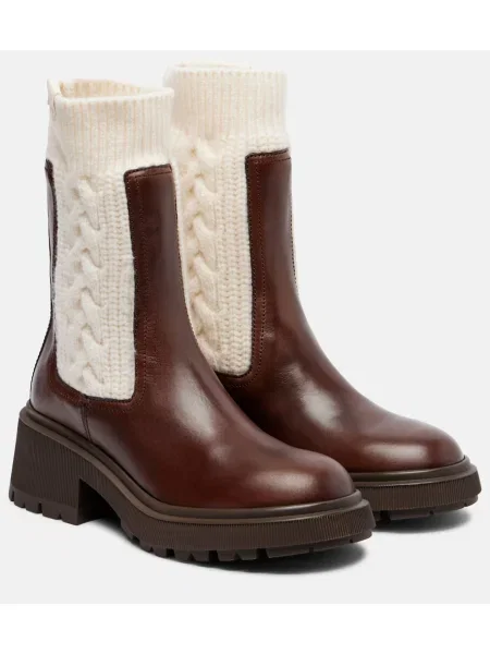 Cizme scurte Jimmy Choo din piele maro