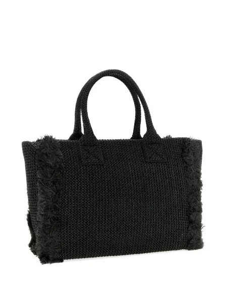 Шопинг чанта Pinko с ресни черно