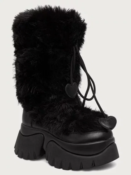 Koi Footwear Sasquatch Fluffy Snow Boots cizme de zăpadă pentru femei negru