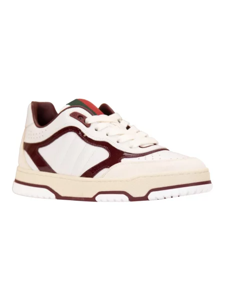 Sneakersy Gucci z okrągłym noskiem białe