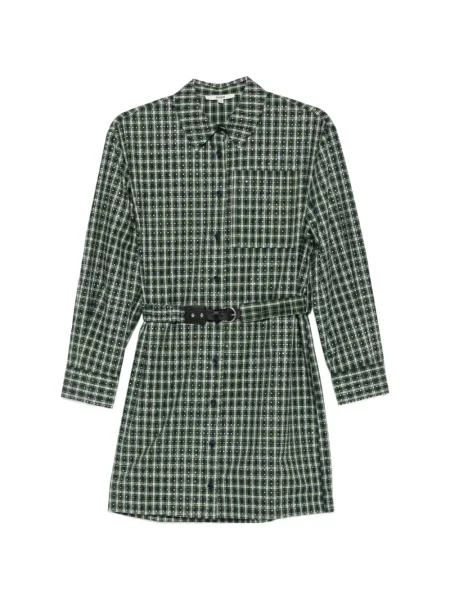 Rochie mini Maje în carouri verde