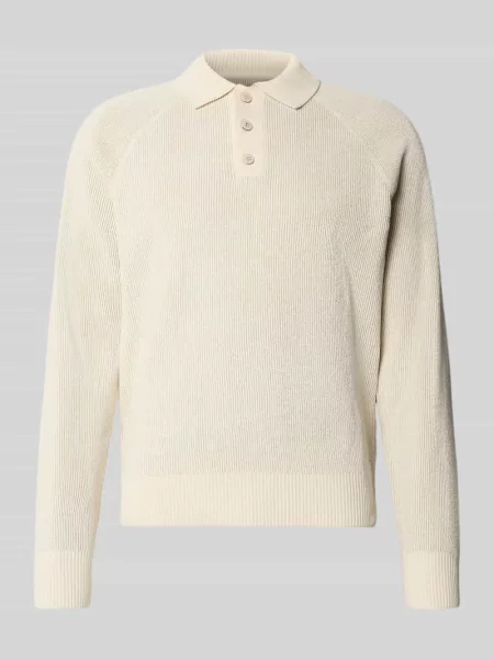 Sweter z dzianiny z kołnierzykiem polo Jake*s Studio Men