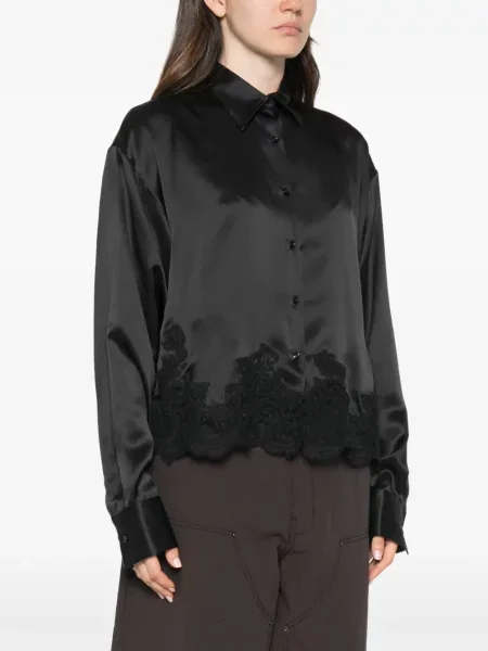 Cămașă Ermanno Scervino din satin negru