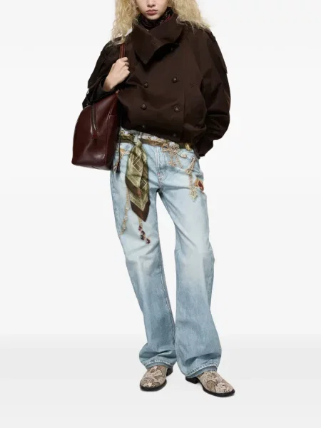 Blugi Acne Studios din canvas albastru