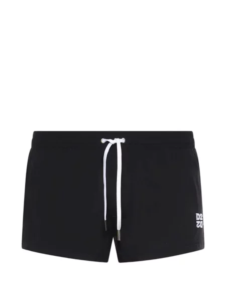 Slip de baie Dsquared2 cu imagine negru