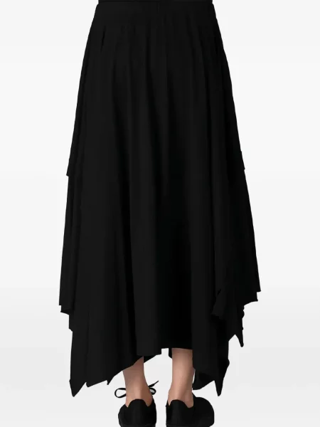 Asymetrické drapované sukně Yohji Yamamoto černé