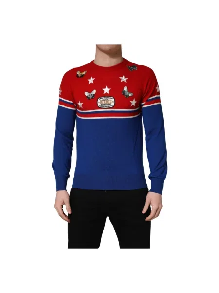 Sweter Dolce And Gabbana wełniany z okrągłym dekoltem