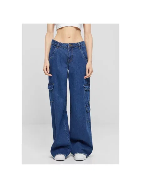 Blugi drepți Urban Classics albastru