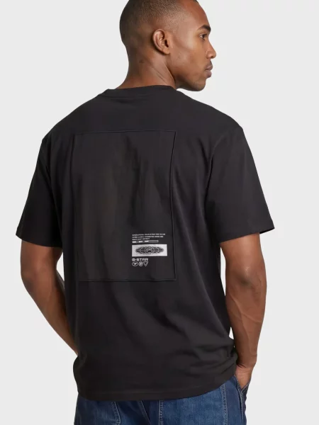 Футболка G-star Raw з аплікацією чорна