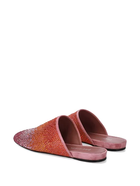 Stras papuci tip mules Premiata fără toc roz