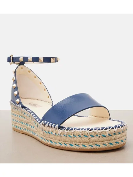 Espadrile Valentino Garavani din piele albastru