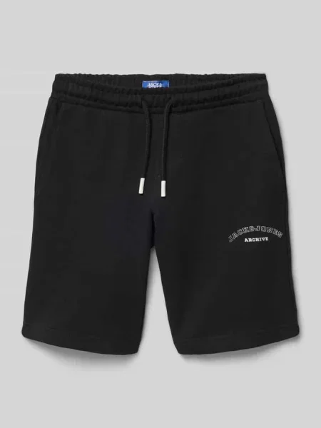 Szorty z nadrukiem z logo model GORDON' Jack & Jones czarne