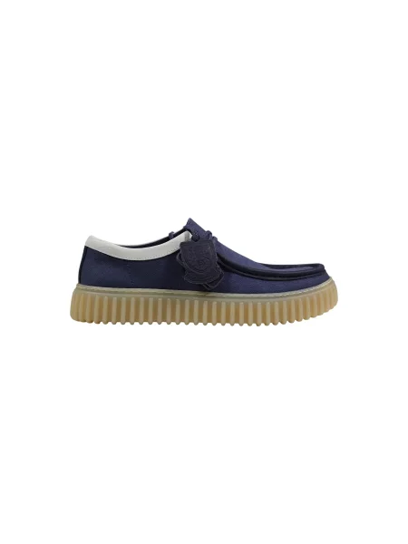 Pantofi Clarks cu șireturi albastru