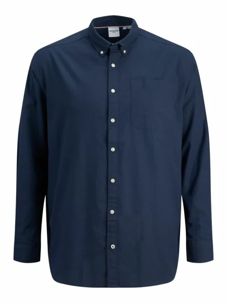 Jack & Jones Plus Košulja Oxford mornarsko plava