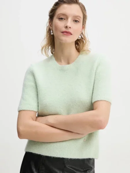 AERON pulover de lana femei călduros verde