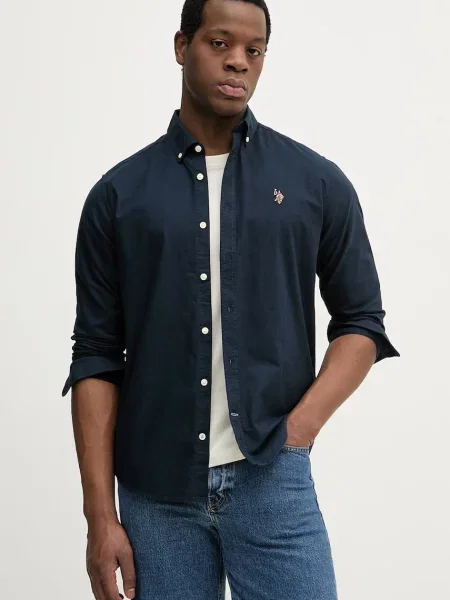 U.S. Polo Assn. cămașă din PEACHED OXFORD LS