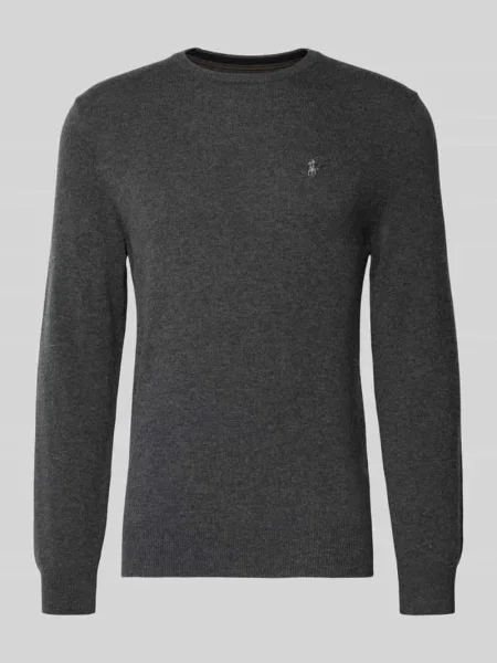 Sweter Polo Ralph Lauren wełniany klasyczny szary