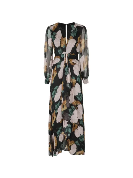 Rochie Rixo de mătase cu model floral cu imagine gri