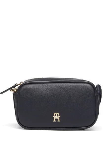 Geanta crossbody Tommy Hilfiger cu autograf albastru