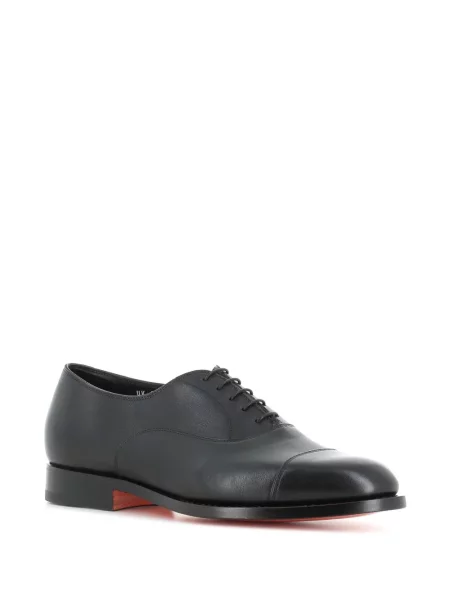 Oxford Santoni din piele negru