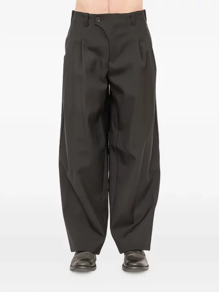 Plisované kalhoty Devoa černé