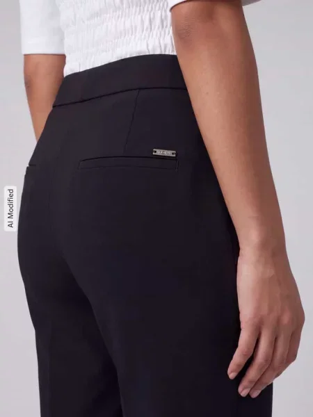 Szerokie spodnie z mieszanka model Jenny' Toni czarne
