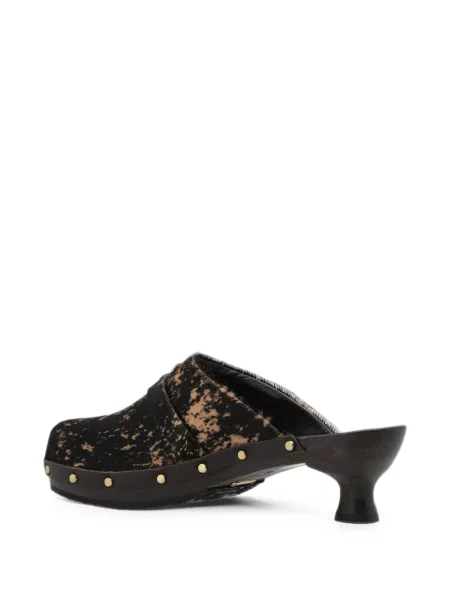 Papuci tip mules Scholl negru