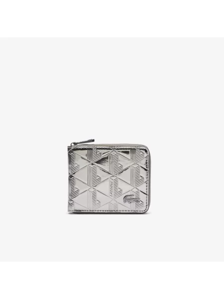 Lacoste Srebrny Portfel Zapinany Na The Blend szary