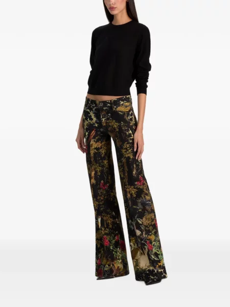 Blugi Alice + Olivia cu broderie negru