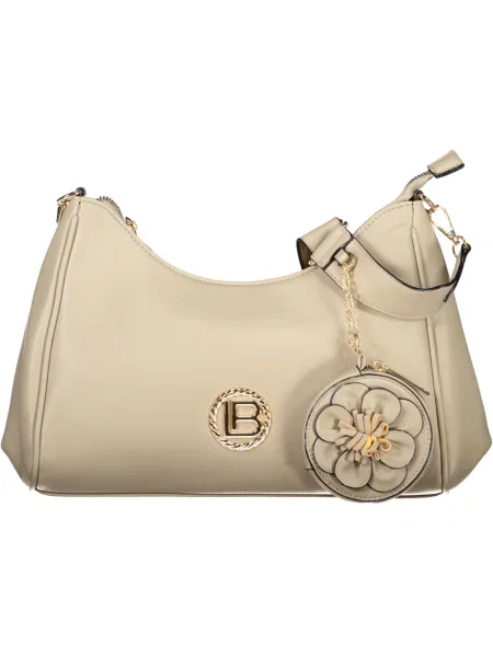 Elegantna torbica Laura Biagiotti s cvetličnim vzorcem bež