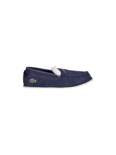 Lacoste mokasyny zamszowe AUBREY SLIPPER niebieskie