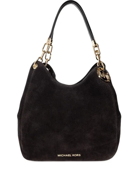 Prošívané semišové tenisky Michael Michael Kors s třásněmi hnědé
